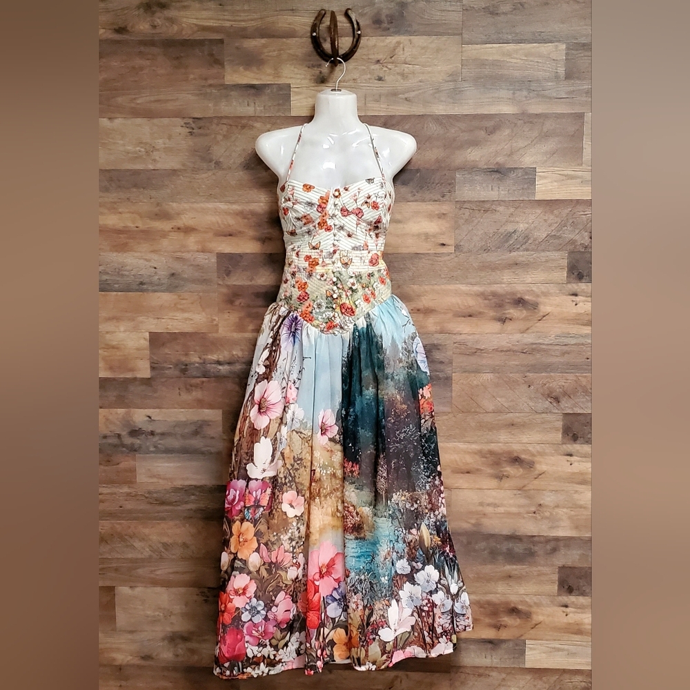 New with tags The Muse Basque-Waist Midi Dress AnthropologieSize : Small - Picture 9 of 9